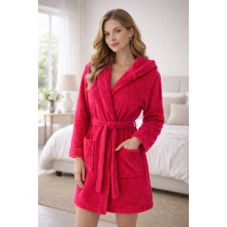 Wellsoft  Kapüşonlu Bornoz | Yumuşak Dokulu Kuşaklı Cepli Sabahlık
